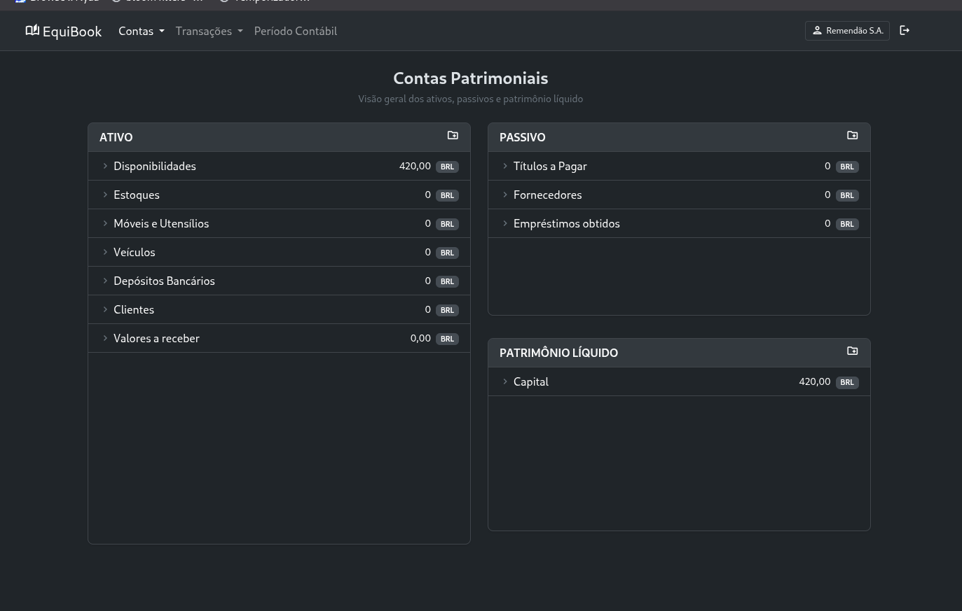 Screenshot do projeto Sistema Contábil